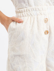 NORTE EMBROIDERED SHORTS - OFF WHITE