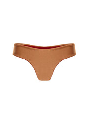 SMOOTH THONG PANTIES - OCHRE AND GOLD