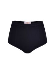 KNITTED HOT PANT WITH CUTOUT - BLACK