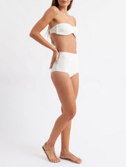 HOT PANT KNITTING WITH CUTOUT - OFF WHITE