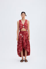 ORCHID SKIRT - WINE